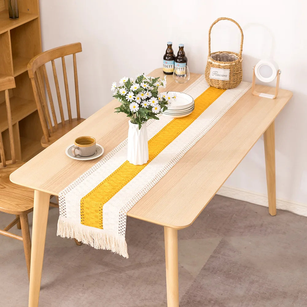 Cotton Linen Table Runner for Elegant Wedding Decor - Smarsty