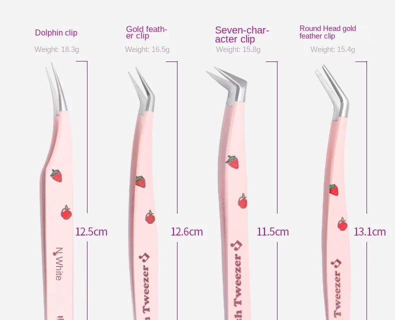 Stainless Steel Eyelash Tweezers for Easy 3D Lash Application - Smarsty