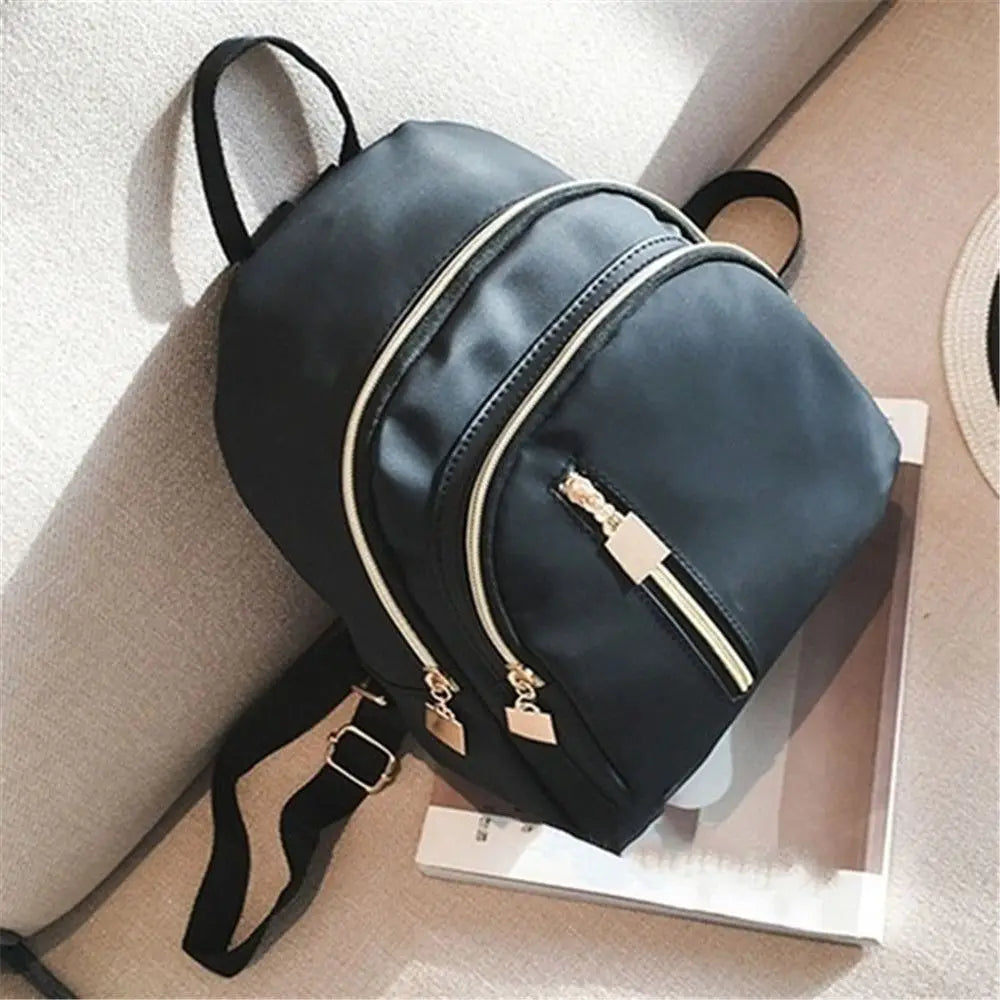 Women's Multi-Function Fashion Girl Oxford Daypack Travel Cute Mini Backpack Men Shoulder Bag Black Purse Hot - Smarsty