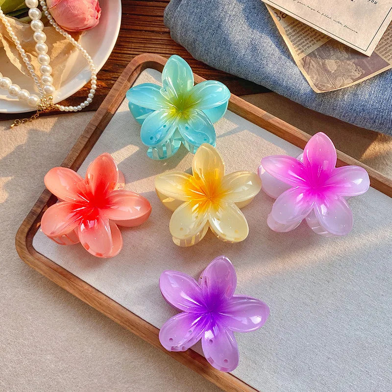 Five-Petal Flower Acrylic Hair Clip for Summer Style - Smarsty