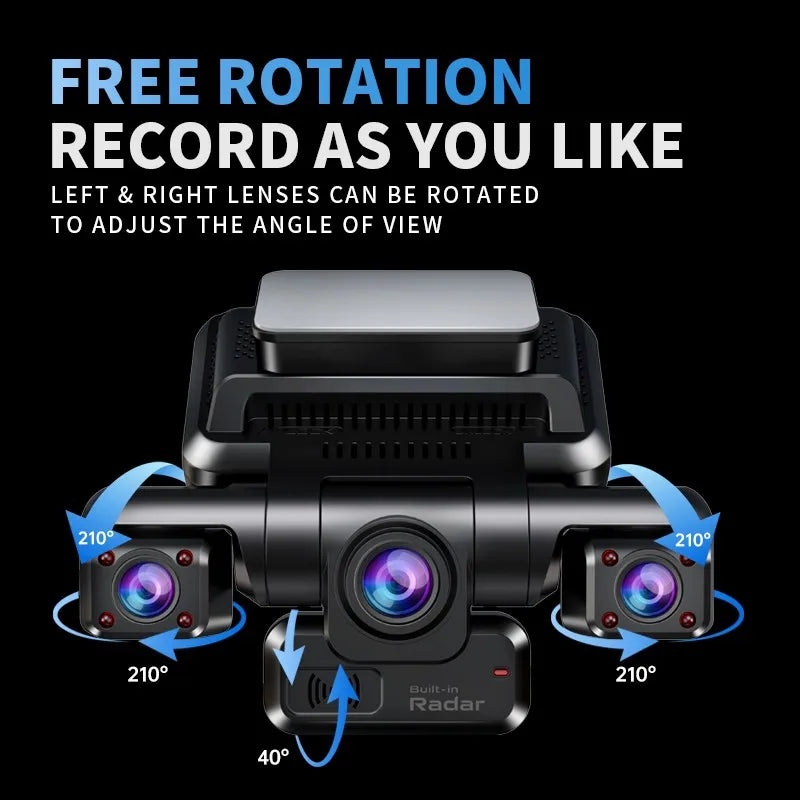 4 Channel GPS Dash Cam Front 4K Night Vision Parking - Smarsty