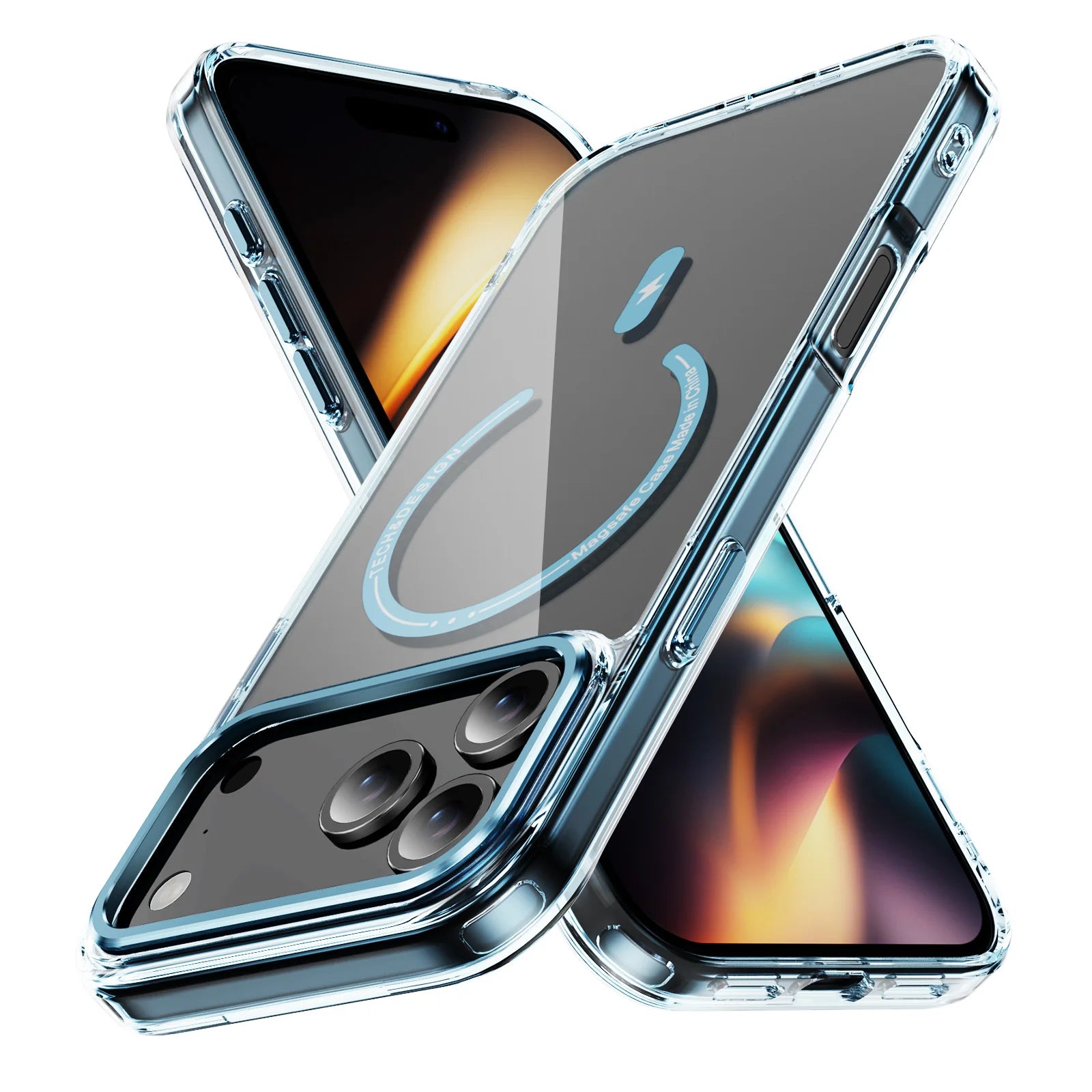 Luxury Phantom HD Transparent for Magsafe Magnetic Phone Case for iPhone 17 Air 16 15 14 Plus 13 12 11 Pro Max Shcokproof Cover