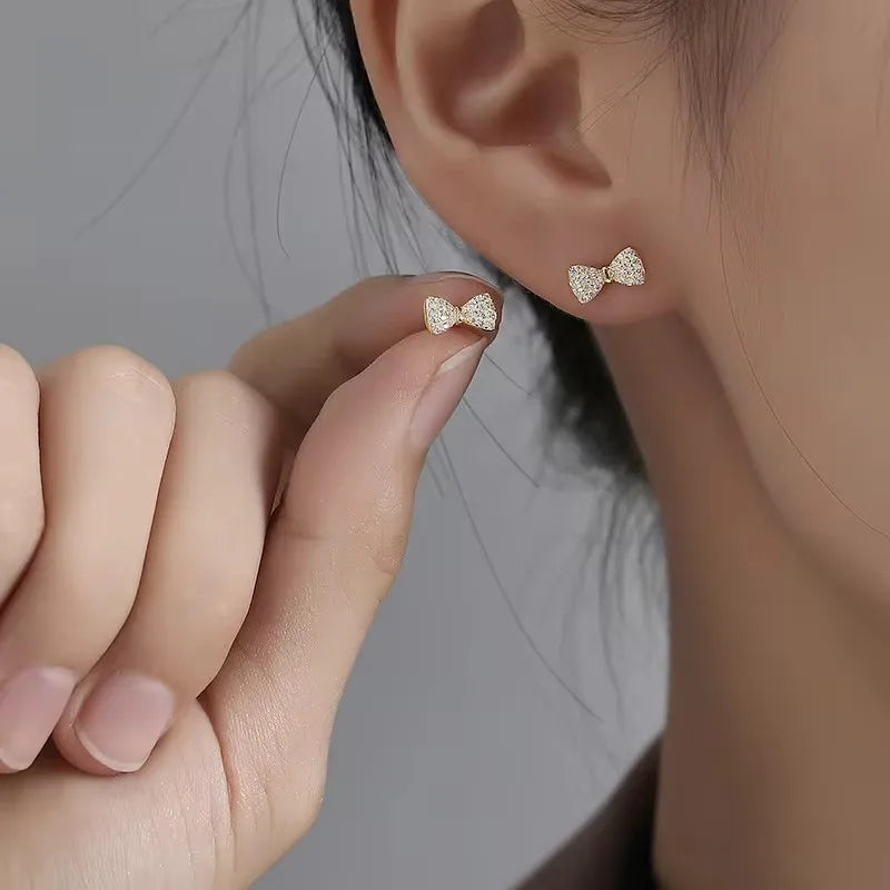 Hypoallergenic Heart Stud Earrings Screw Back For Women - Smarsty