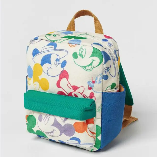 Mickey Mouse Canvas Backpack Large Capacity School Bag - Smarsty