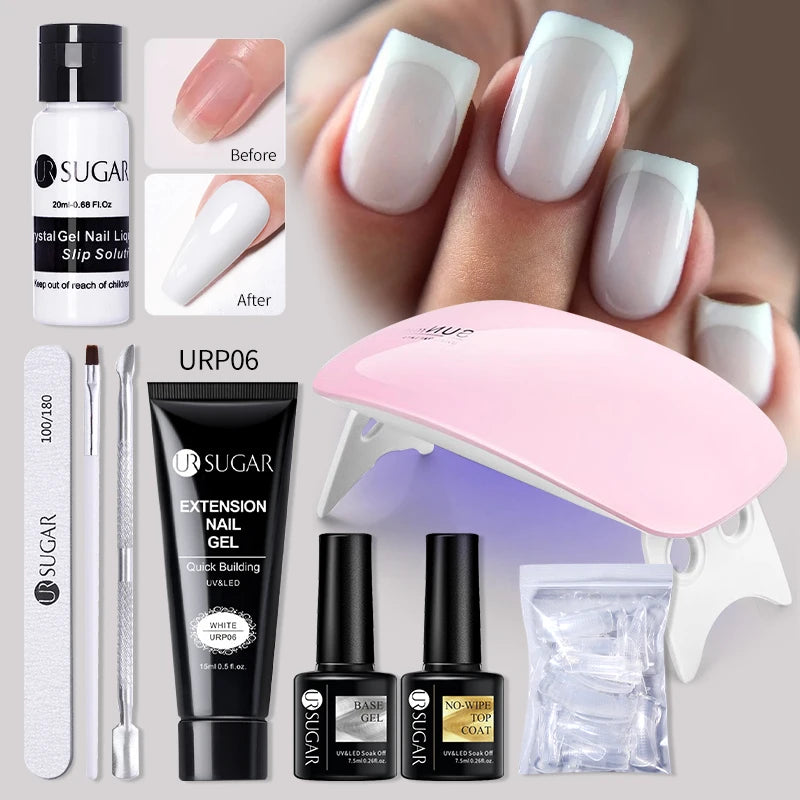 Nude Glitter Gel Nail Polish Kit for Long-Lasting Manicure - Smarsty