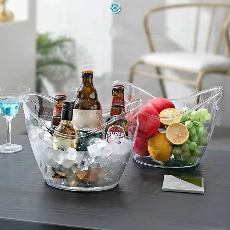 Transparent Ice Cube Storage Bucket for Beer and Wine - Smarsty