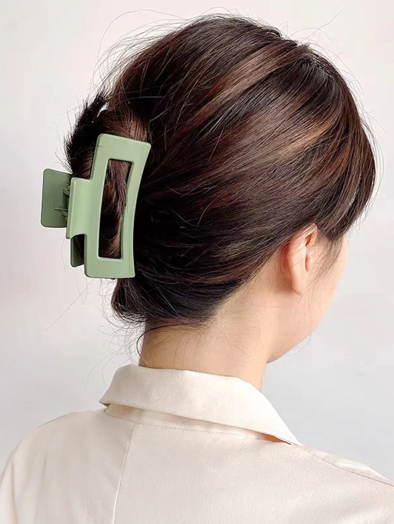 Medium Hair Claw Clips Strong Hold Matte Pink Versatile Set - Smarsty