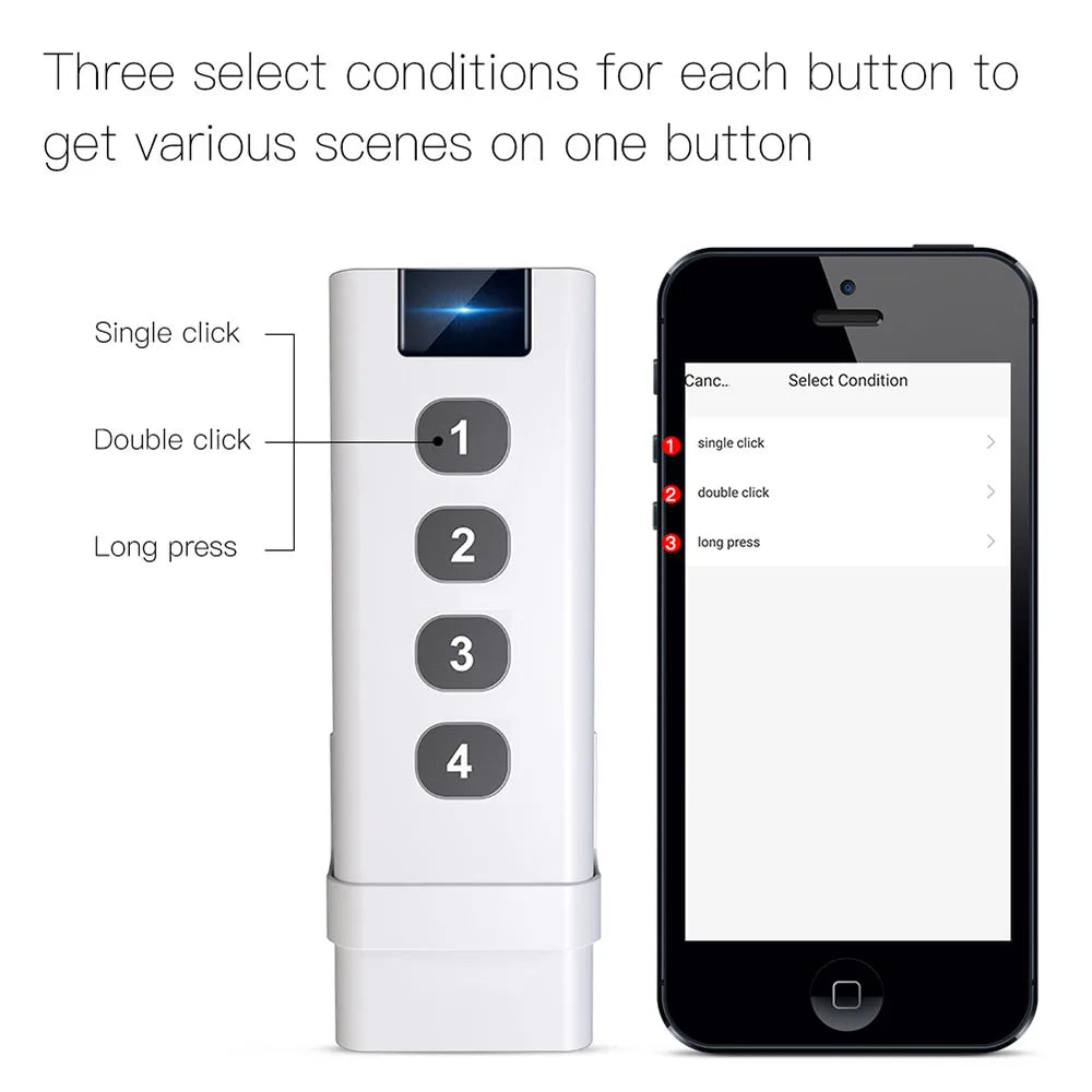 Tuya ZigBee Smart Scene Switch For Home Automation - Smarsty