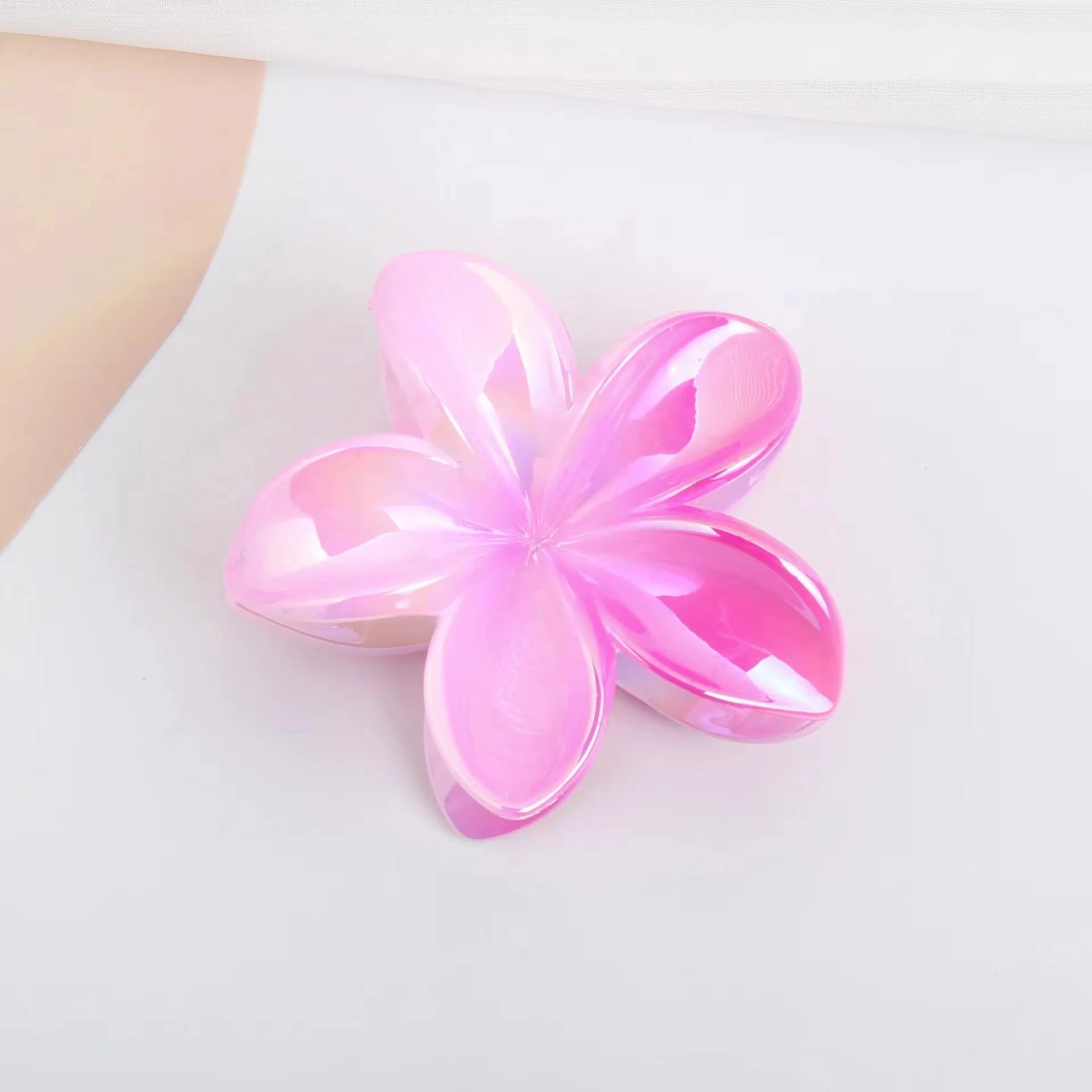 Gradient Large Flower Acrylic Hair Clip Boho Beach Accessory - Smarsty