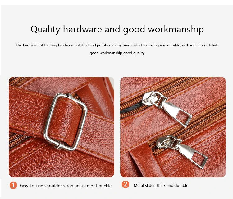 Korean Handbag Designer Leather Crossbody Bag for Women - Smarsty
