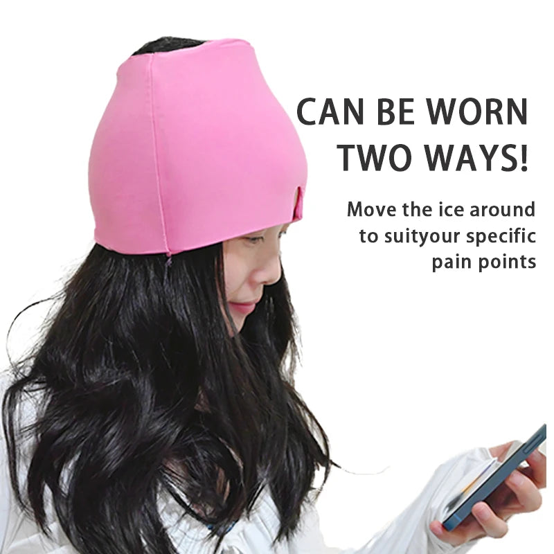 Gel Ice Headache Relief Hat for Migraine Support - Smarsty