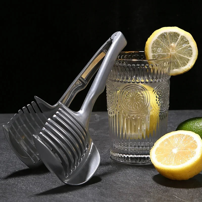 Stainless Steel Kitchen Handheld Orange Lemon Slicer Tomato Cutting Clip Fruit Slicer Onion Slicer KitchenItem Cutter Accessorie by Smarsty