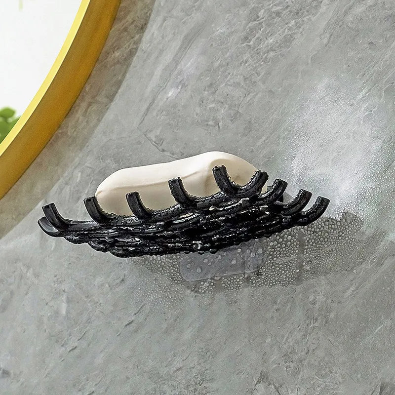 Wall Mounted Soap Dish With Drainage Shelf For Elegant Bathrooms - Smarsty