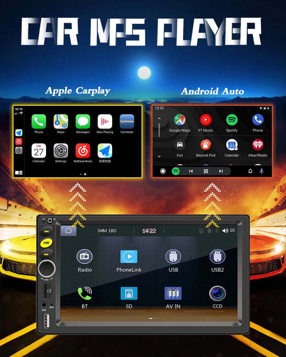 Universal Android 13 Car Stereo Seven Inch GPS Navigation - Smarsty