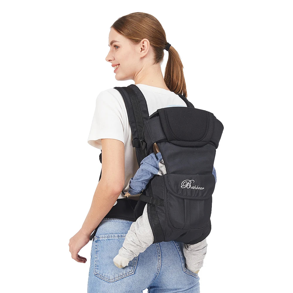 Baby Sling Carrier, 4-in-1 Ergonomic Baby Backpack Carrier, Easily Adjustable Baby Carrier Newborn to Toddler by Smarsty