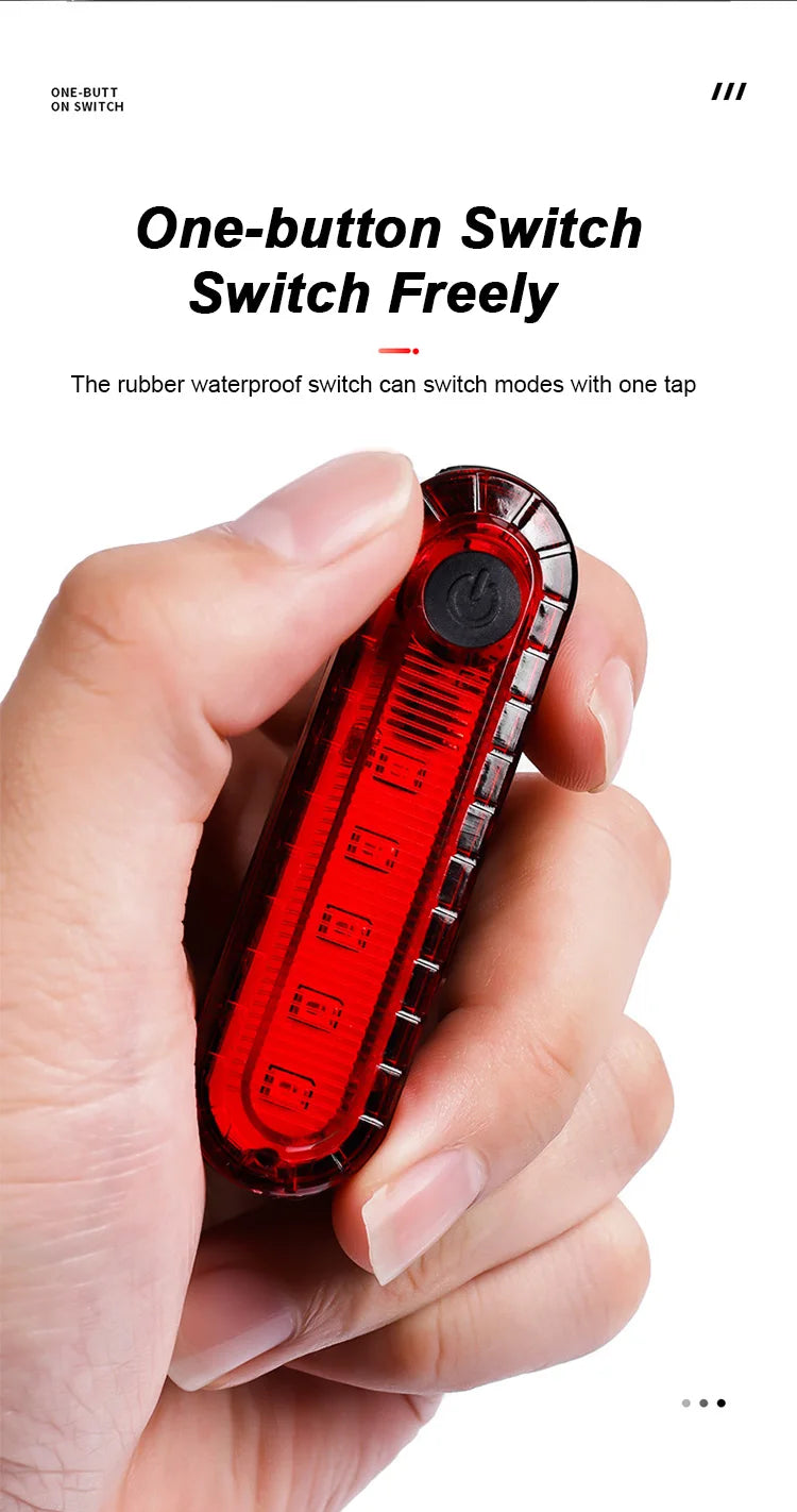 Rear Bike Tail Light USB Rechargeable Ultra Bright Taillights Fit On Bicycle Easy to Install for Cycling Safety Bicycle Light - Smarsty