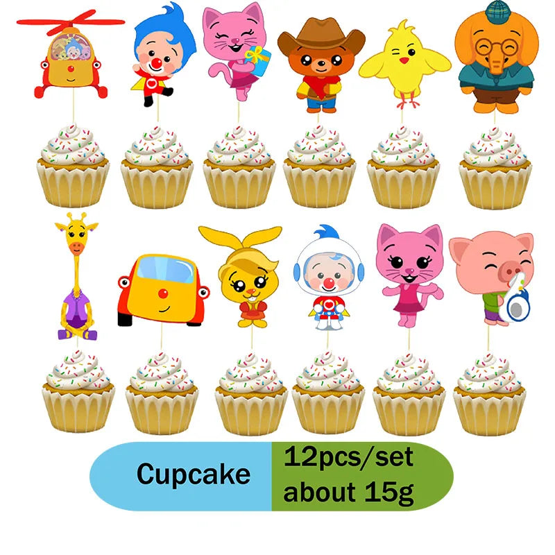 Cartoon Clown Baby Shower Party Supplies Set - Smarsty