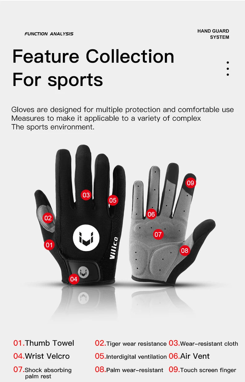 Breathable Cycling Gloves Anti Shock MTB Gloves - Smarsty