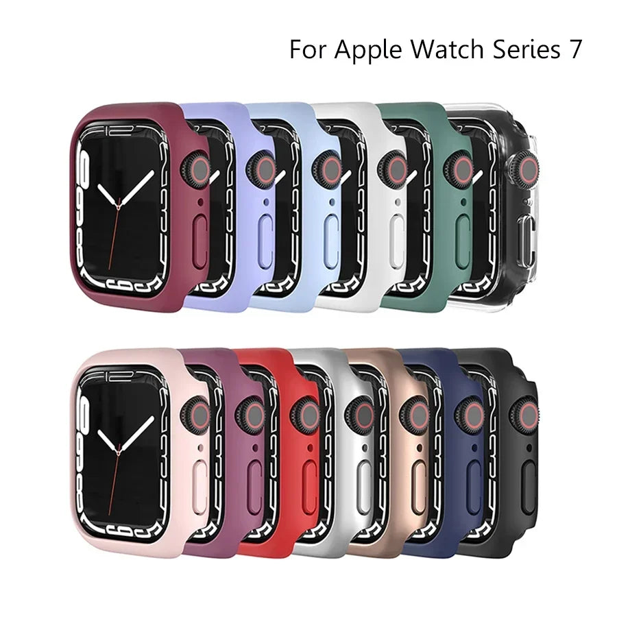 Cover for Apple Watch Case 45mm 41mm 44mm 40mm 42mm 38mm 46 49 mm Accessories PC Protector bumper iWatch Series 8 7 SE 6 5 4 3 9 - Smarsty