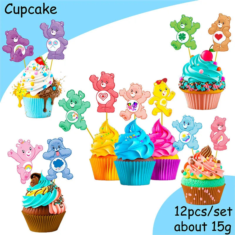 Miniso Care Bear Birthday Party Supplies Set - Smarsty