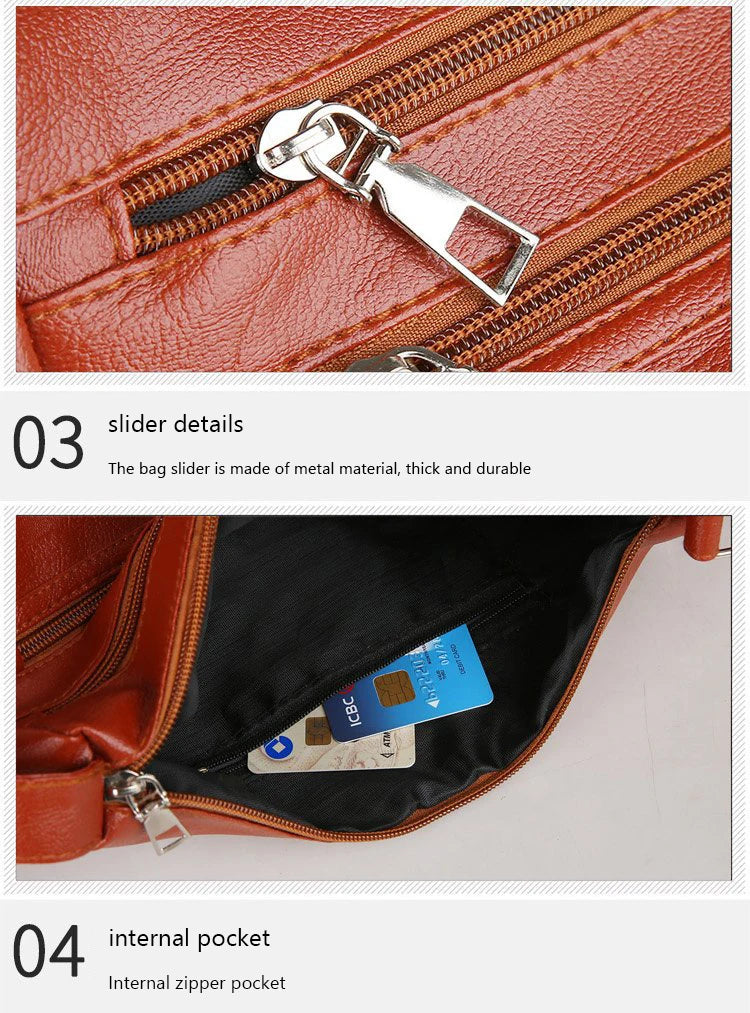 Korean Handbag Designer Leather Crossbody Bag for Women - Smarsty