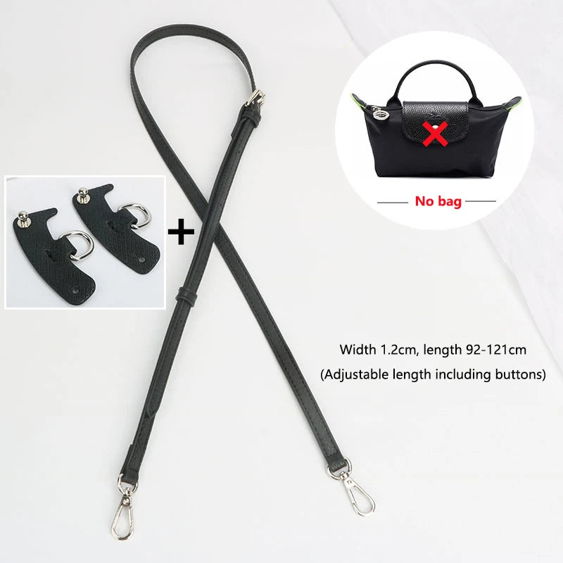 1 Set Bag Strap For Longchamp Mini Punch-free Genuine Leather Shoulder Strap Set Transformation Crossbody Strap Bag Accessories