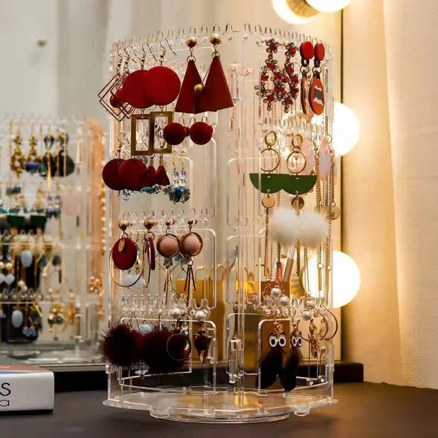 Rotating Jewelry Display Rack for Earrings and Necklaces - Smarsty