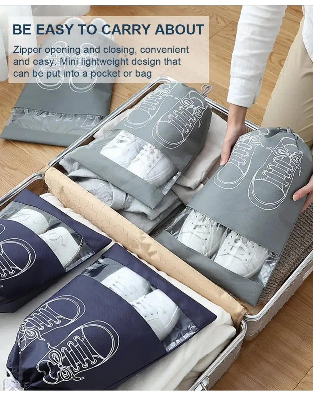 Nonwoven Shoe Storage Bag Travel Organizer Waterproof - Smarsty