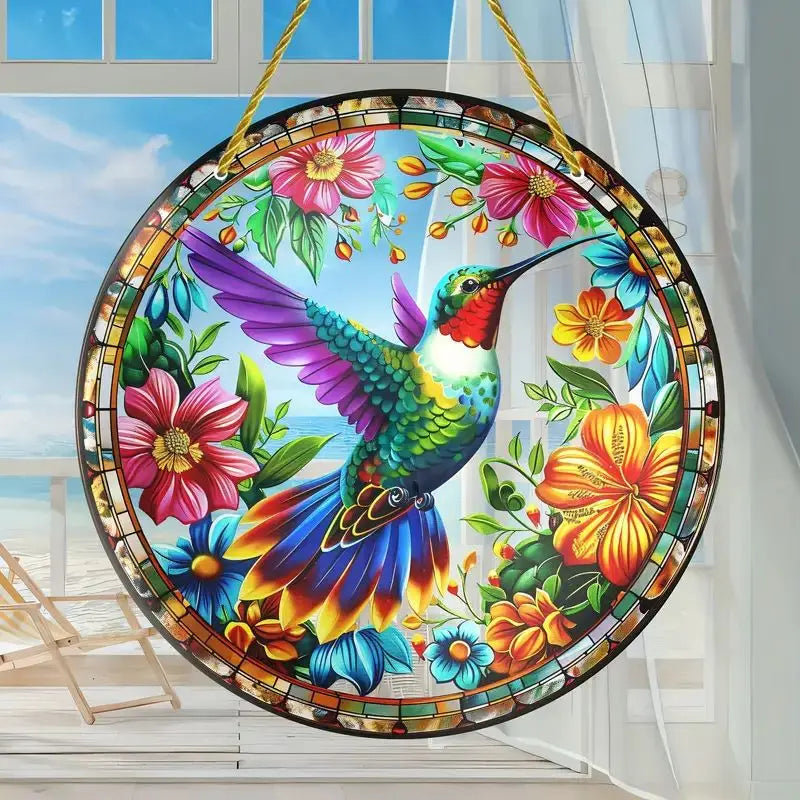 Hummingbird Acrylic Suncatcher for Vibrant Home Decor - Smarsty