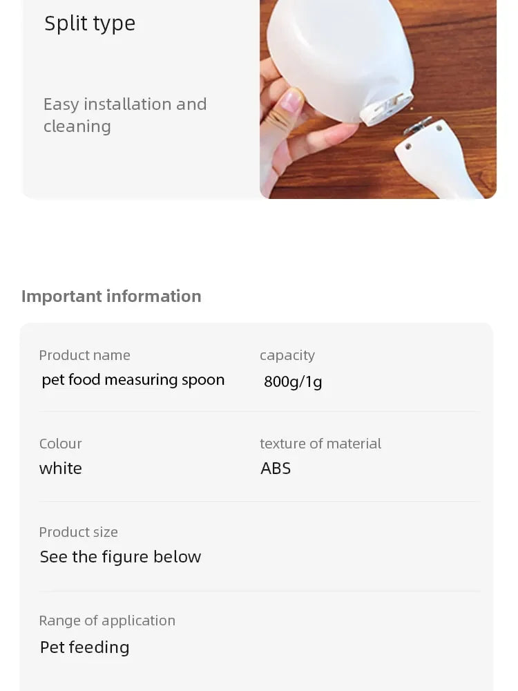 Pet Food Scale LCD Electronic Precision Weighing Tool Dog Cat Feeding Food Measuring Spoon Digital Display Kitchen Scale by Smarsty