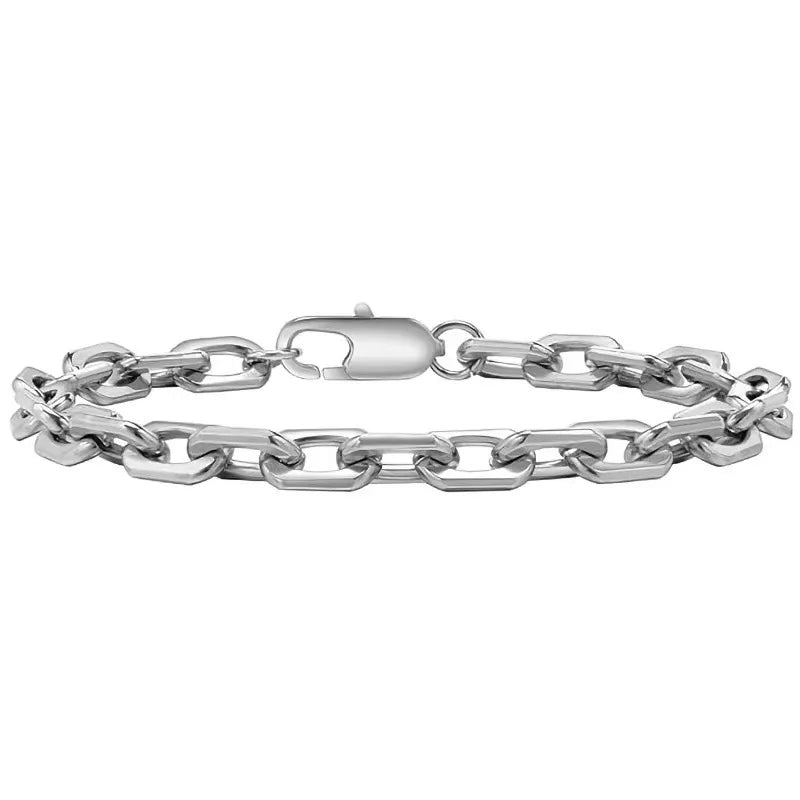 Trendy Stainless Steel Cuban Chain Bracelet for Men - Smarsty
