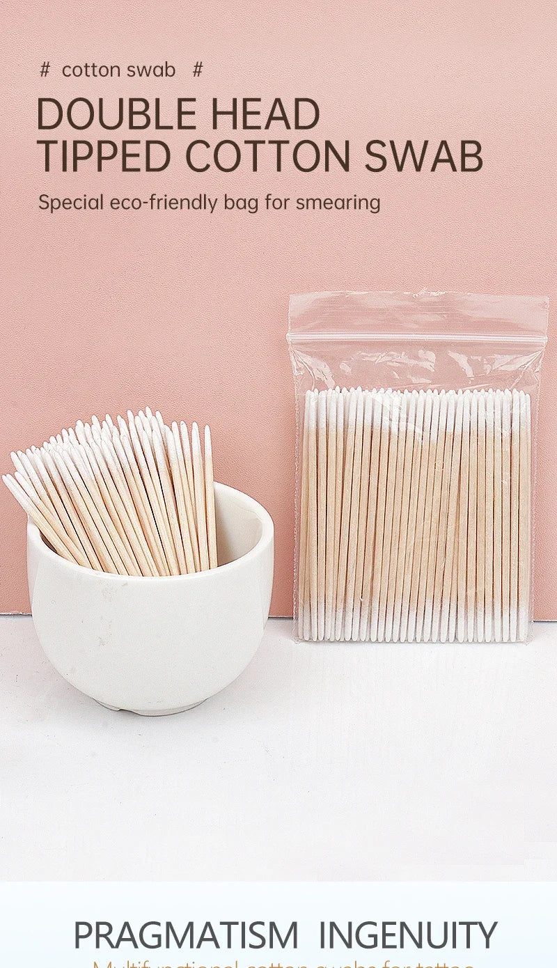 Disposable Wood Cotton Swabs for Eyelash Extensions - Smarsty