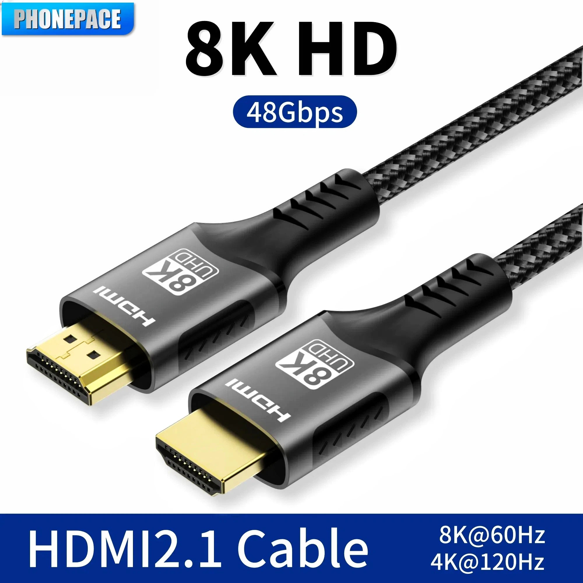 High Speed 8K HDMI Cable with Braided Nylon Design - Smarsty
