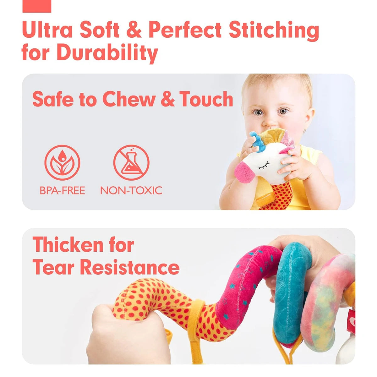 1pcs Baby colored Unicorn bed wrapped around the bed hanging Safety seat comfort toys in car baby stroller comfort doll by Smarsty