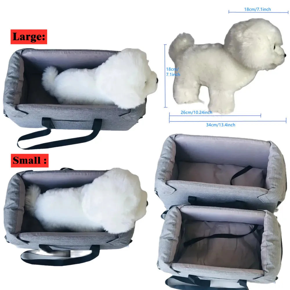 Portable Dog Car Seat Bed for Safe Travel - Smarsty