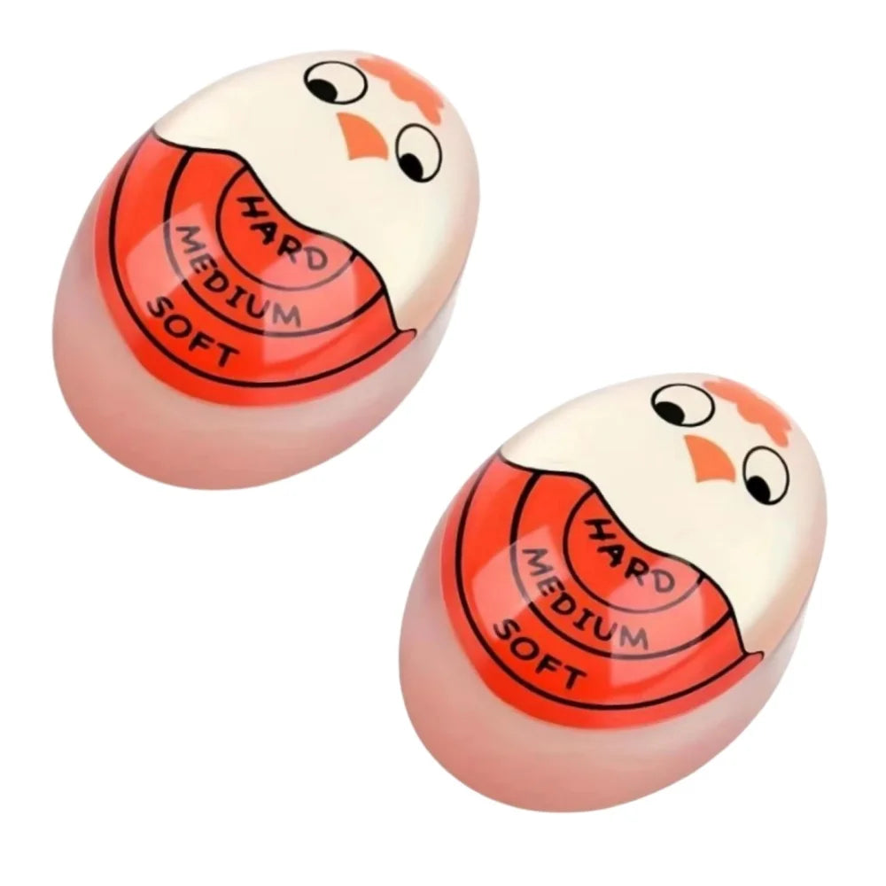 1/2pcs Chick Egg Timer Sensitive Color Change Indicator for Hard Soft Boiled Eggs Cooker Kitchen Gadget for Restaurants Bakeries by Smarsty