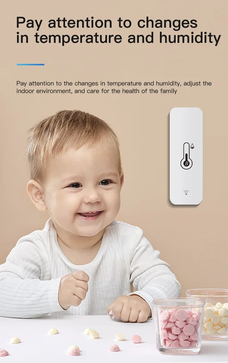 Tuya Smart Temperature and Humidity Sensor with Bluetooth Control - Smarsty