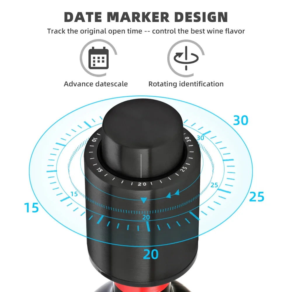 Vacuum Wine Bottle Stopper With Sealed Storage - Smarsty