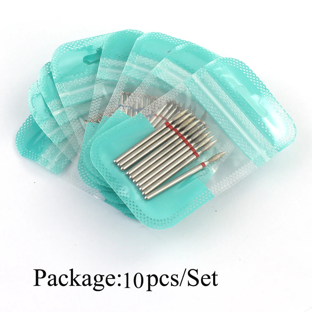 10 Piece Diamond Nail Drill Bit Set for Perfect Manicures - Smarsty