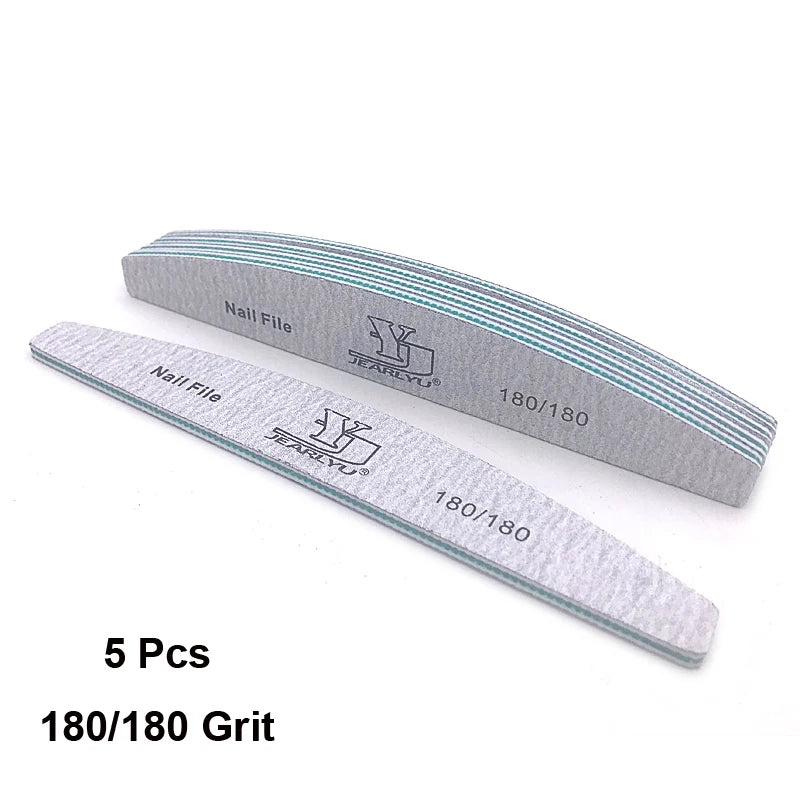 5Pcs Nail File Set with Colorful Grit Options - Smarsty