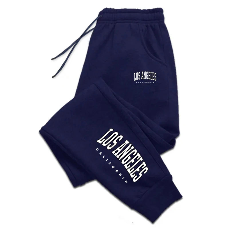 Los Angeles Womens Mens Sweatpants Elastic waist Casual Outdoors Jogging Pants High Quality Fashion Versatile Sport Trousers - Smarsty