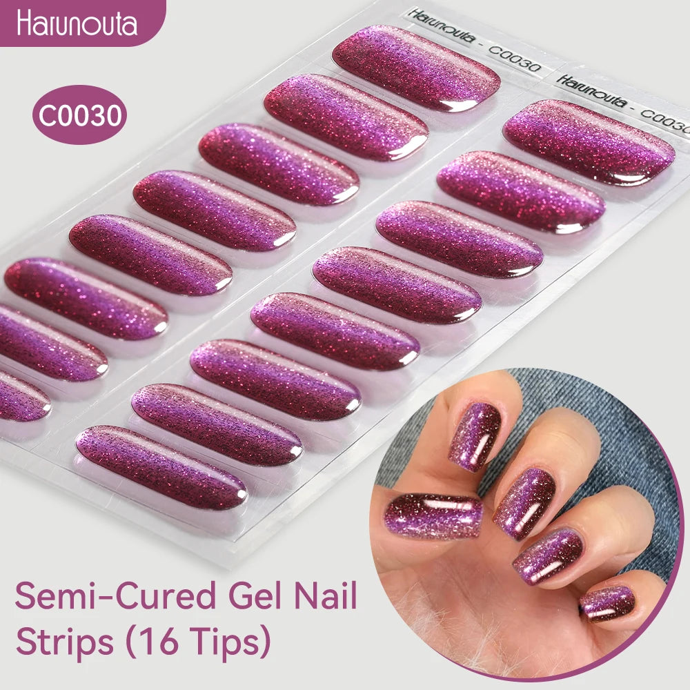 Gradient Auroras Gel Nail Strips for Easy DIY Manicure - Smarsty