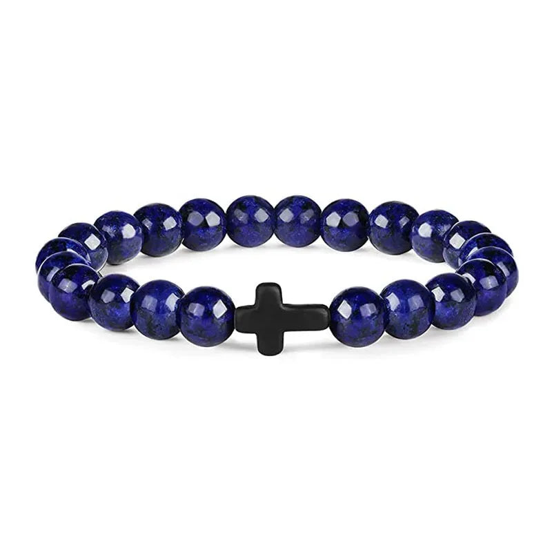 Natural Stone Beads Rosary Bracelet for Meditation - Smarsty