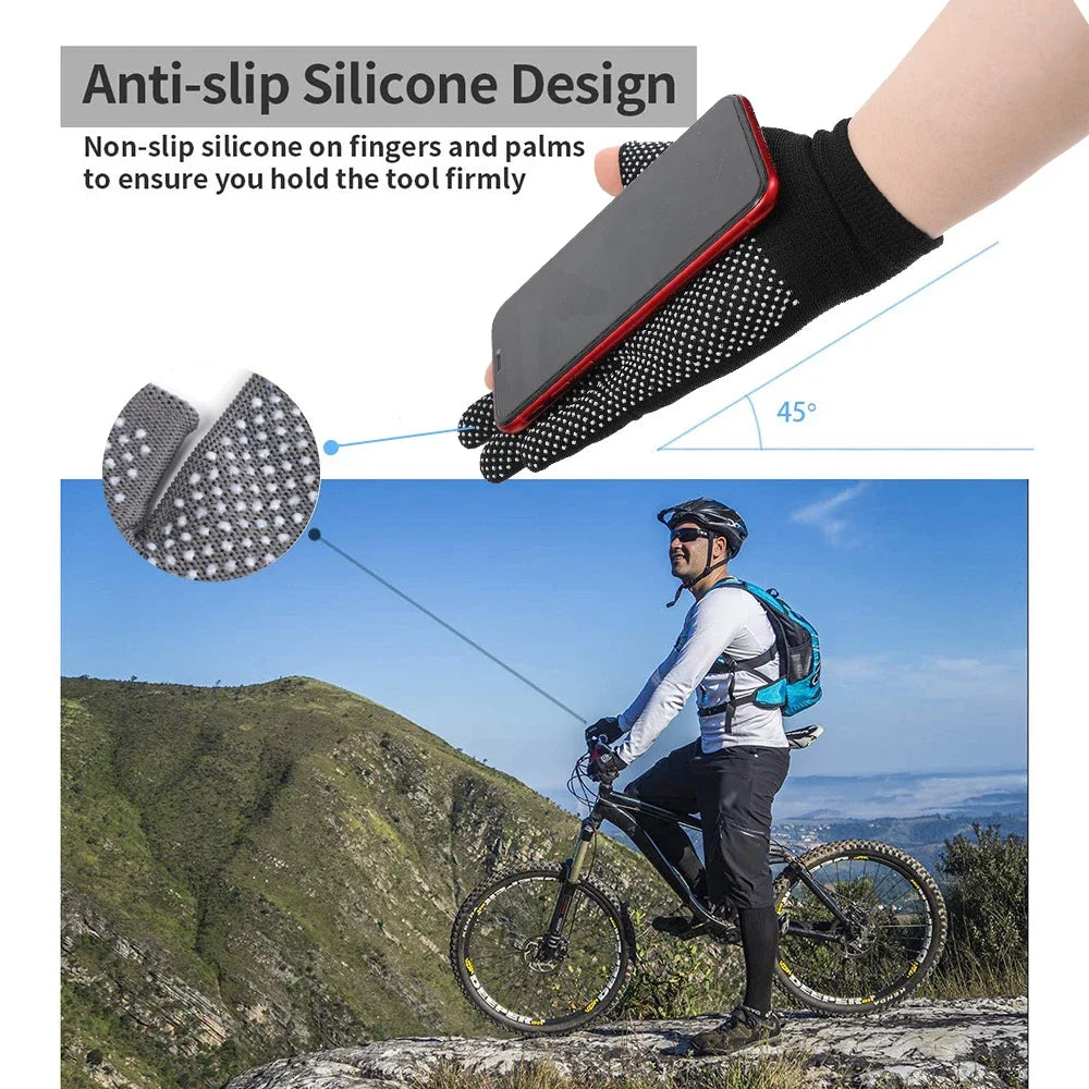 Breathable Non Slip Nylon Touchscreen Gloves for Outdoor Sports - Smarsty
