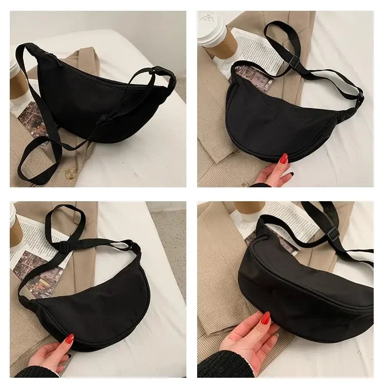 Women Backpack PU Leather Crossbody Bag With Zipper - Smarsty