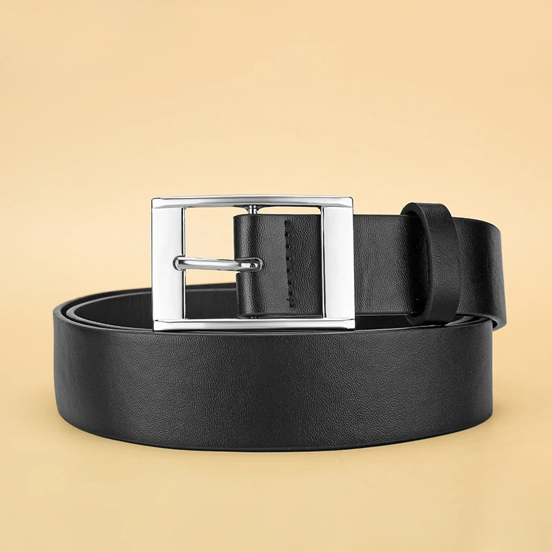 Luxury PU Leather Belt for Men with Metal Buckle - Smarsty