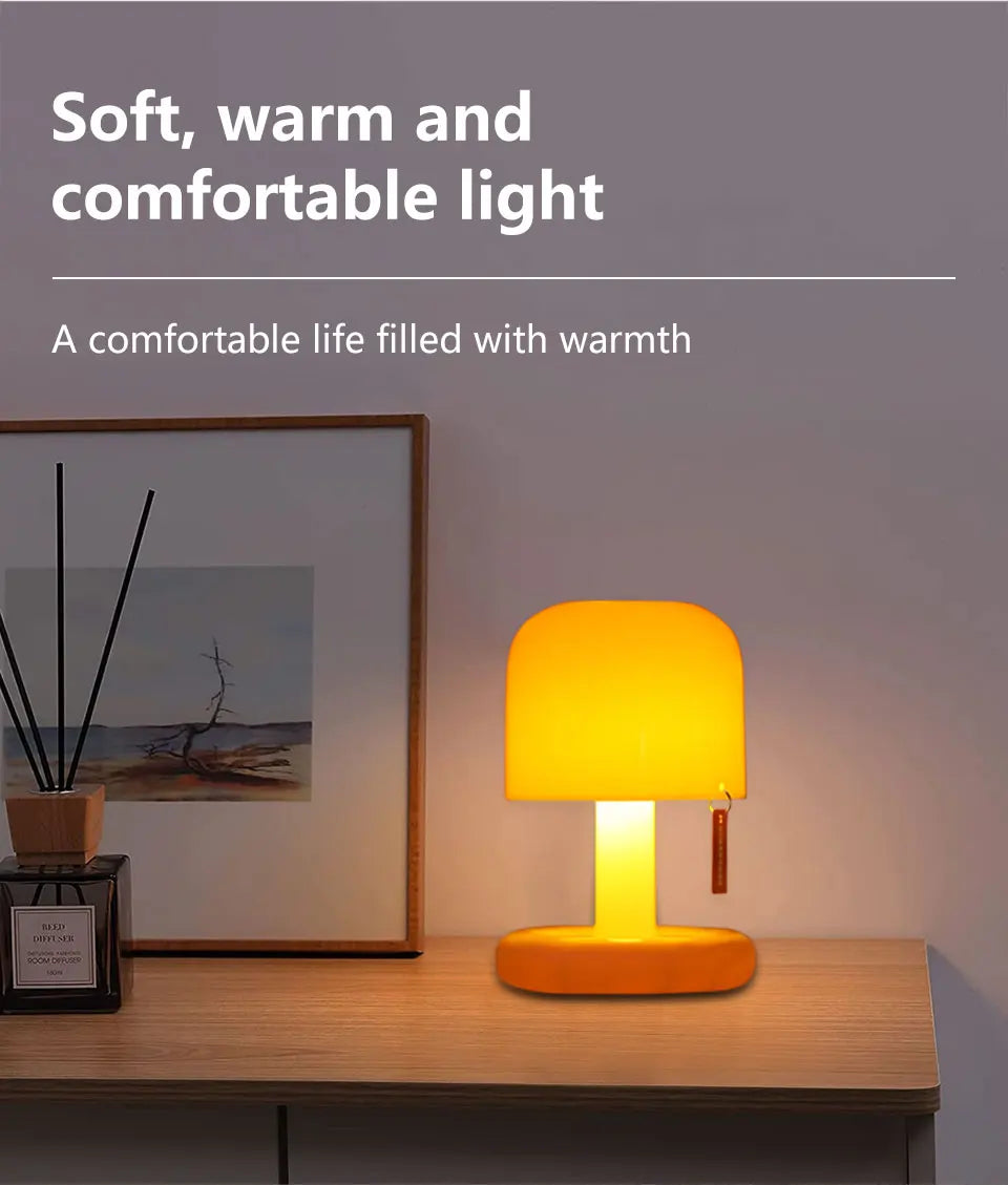 Rechargeable Mushroom Night Light for Cozy Ambiance - Smarsty