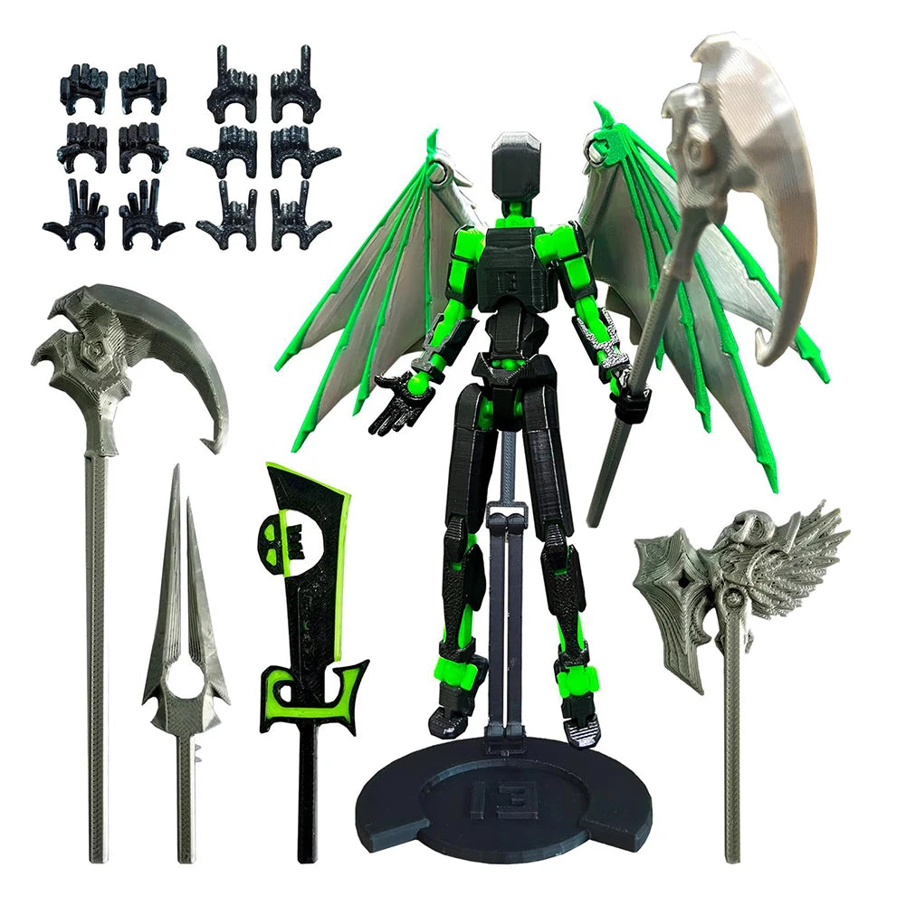 13 3D Printed Action Figure Assembly Completed Multi-Jointed Action Figures Action Figures Toys Desk Decoration Gifts for Him