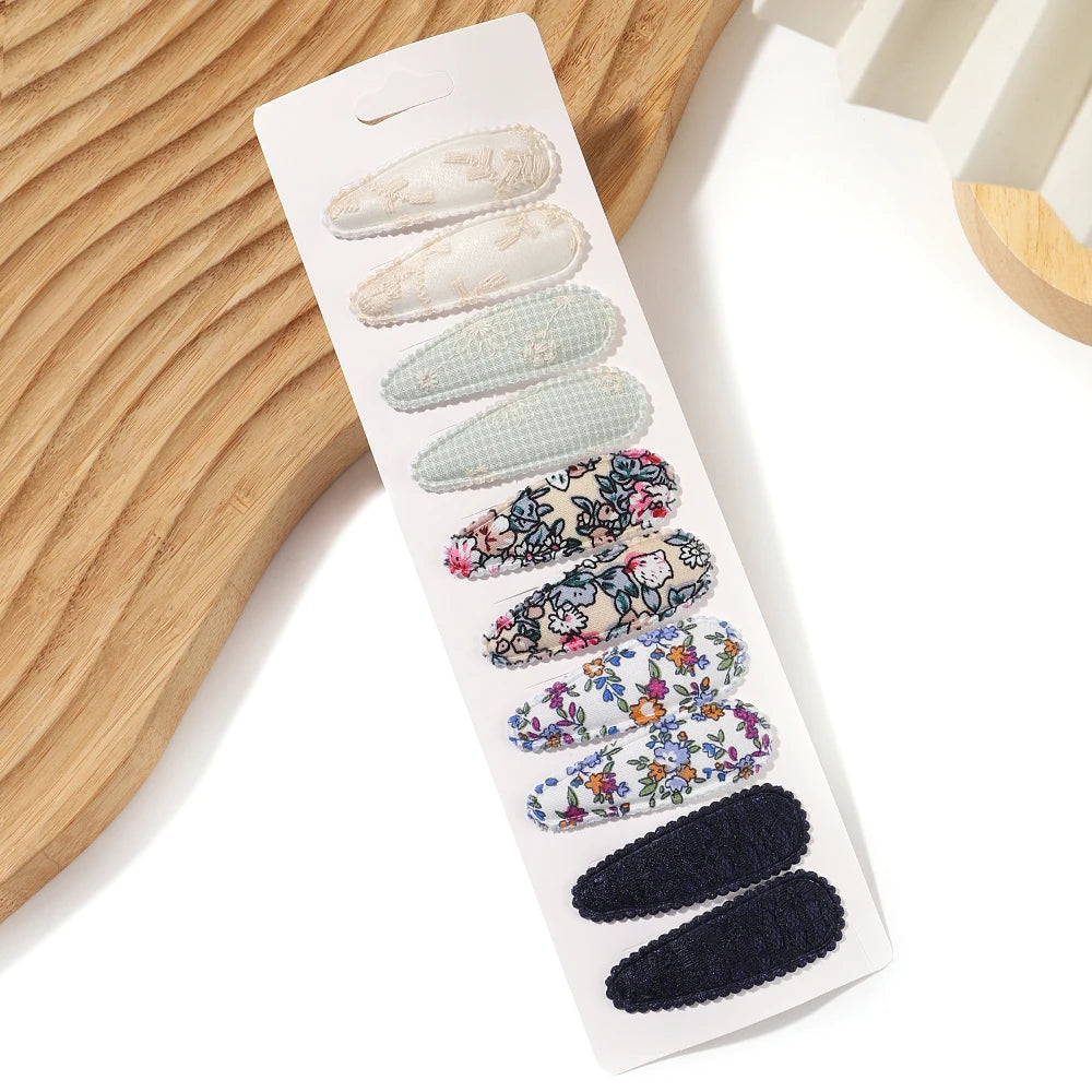 10 Pcs Cotton Alloy Hair Clips for Kids - Smarsty