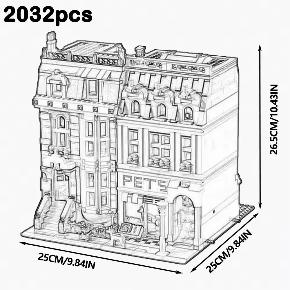 Creative IDEAS famous street view Bank Grand hall MOC Set compatible 10224 building blocks with figuer Toys gifis Christmas